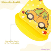 Adjustable Feeding Bib Apron for Baby Feeding (Yellow)